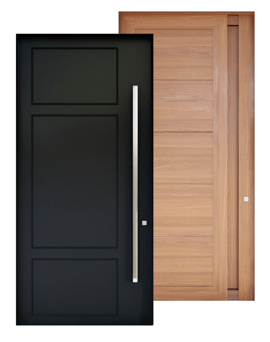 Portas em ACM sob medida com design inovador